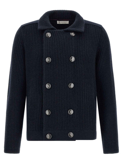 Blue Cashmere Cardigan