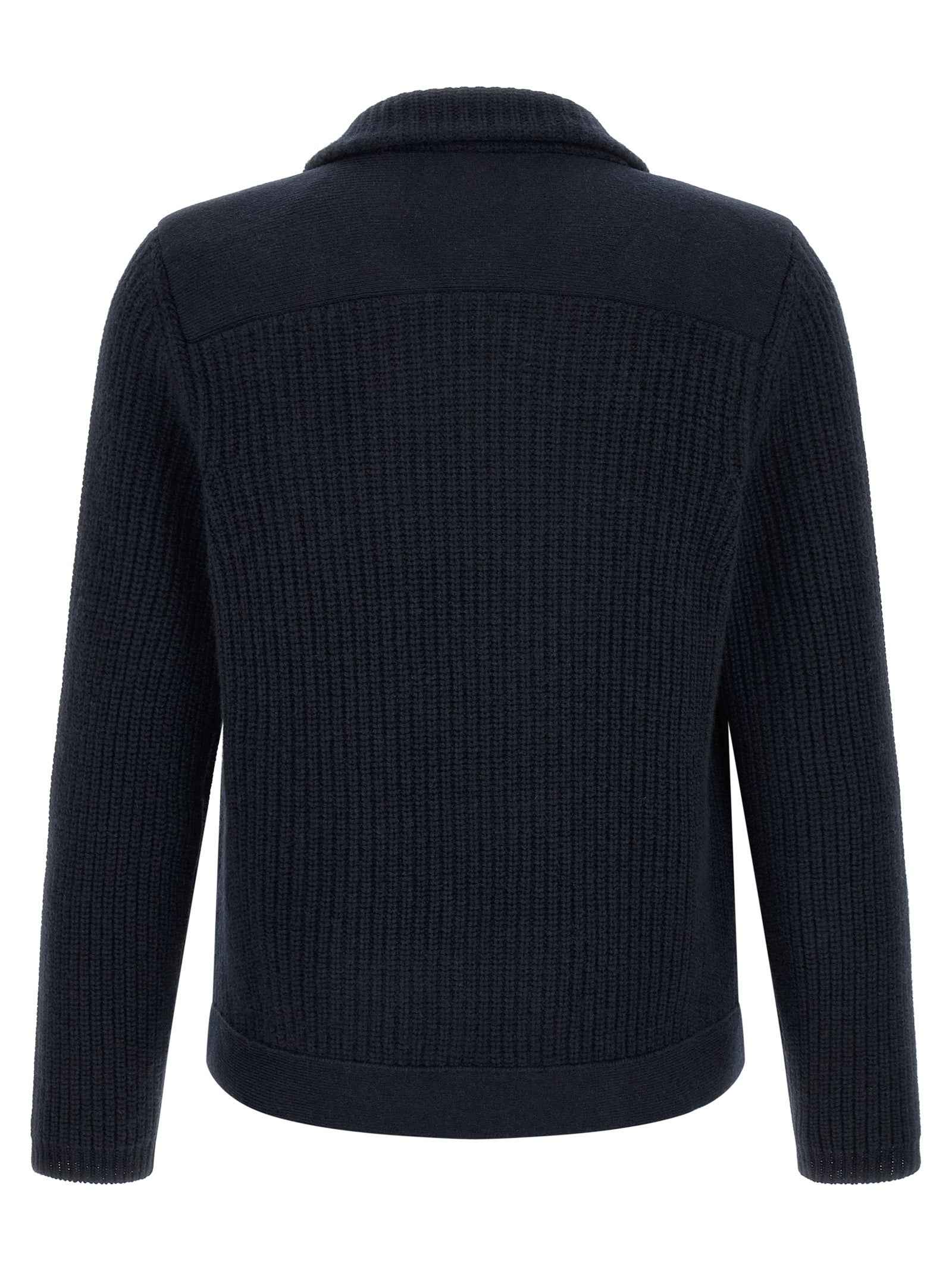 Blue Cashmere Cardigan