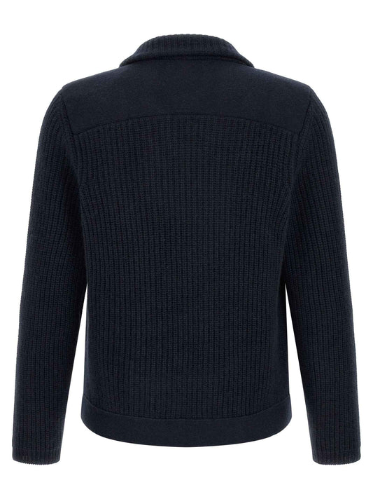 Blue Cashmere Cardigan