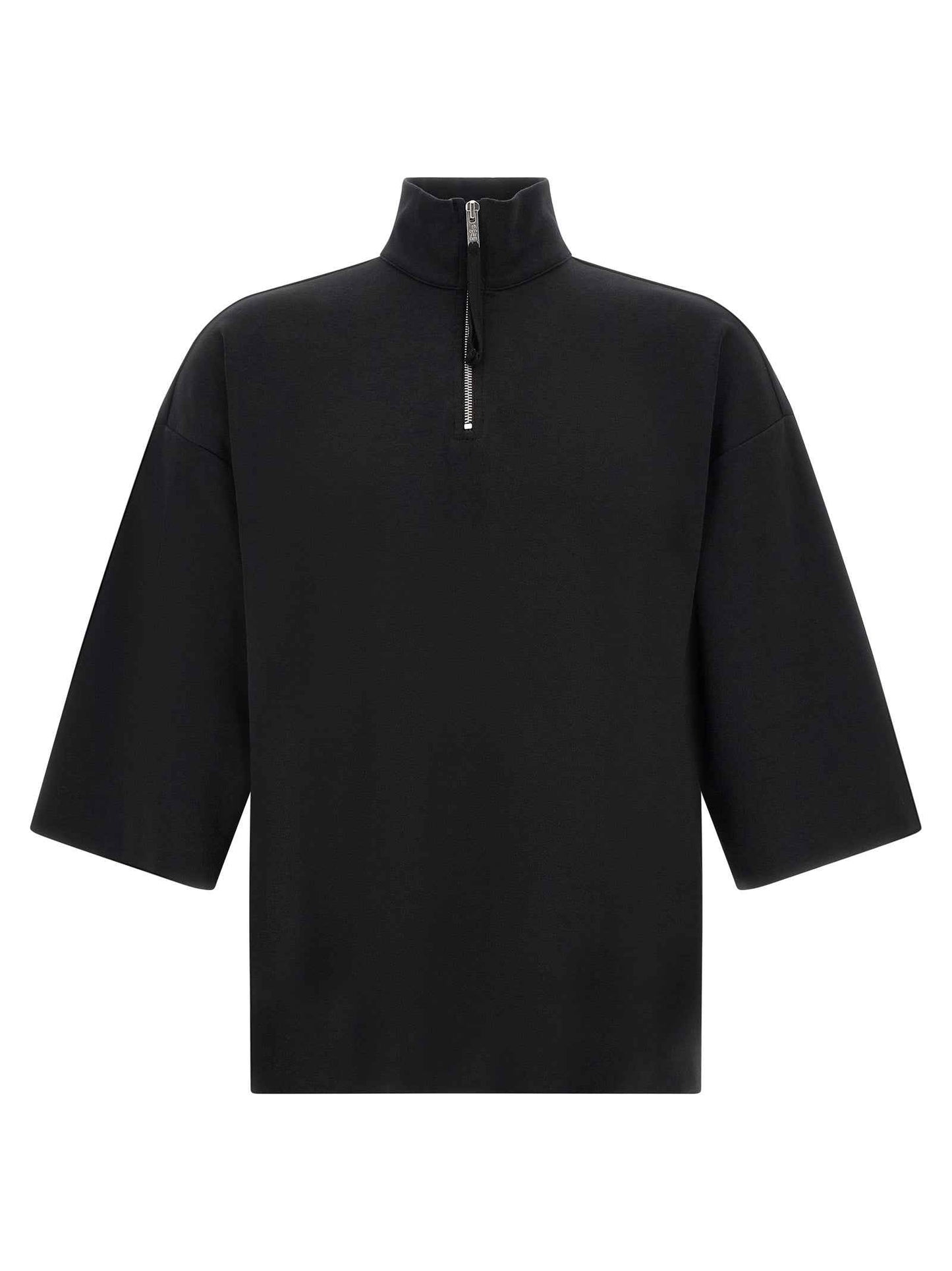 Black Cotton Sweatshirt