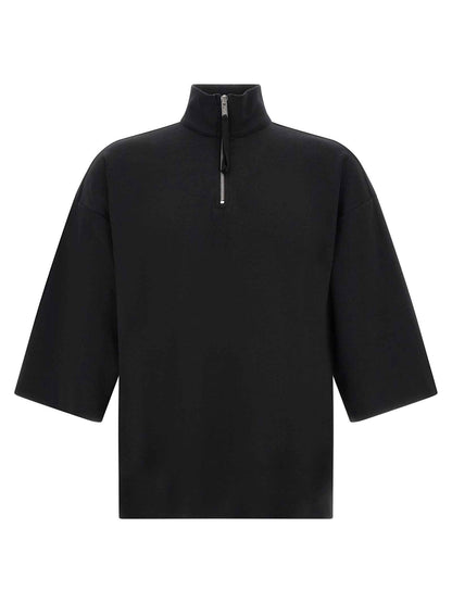 Black Cotton Sweatshirt