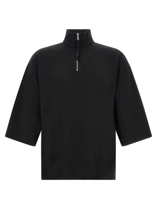 Black Cotton Sweatshirt
