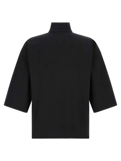 Black Cotton Sweatshirt