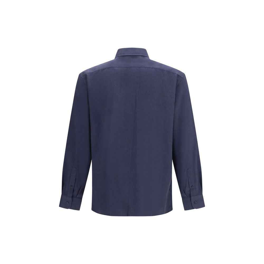 Blue Cotton Dress Shirt