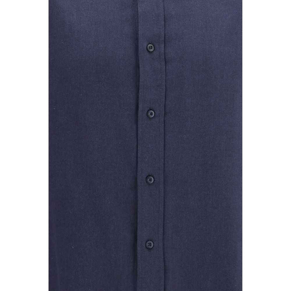 Blue Cotton Dress Shirt