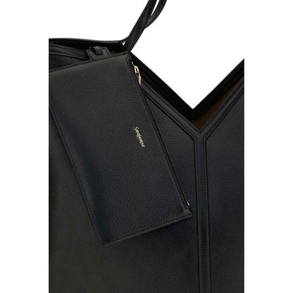 Black Calf Leather Bos Taurus Shoulder Bag