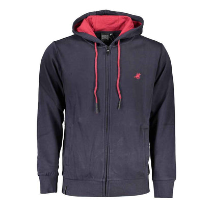 Blue Cotton Men Sweatshirt
