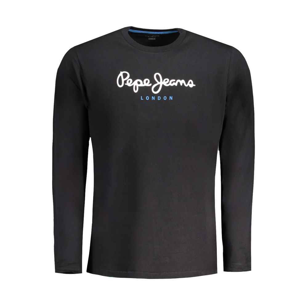 Black Cotton Men T-Shirt
