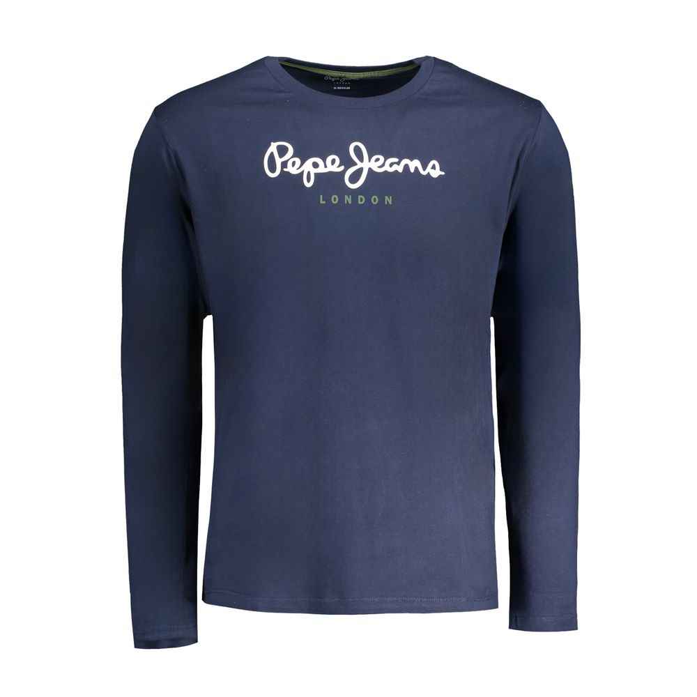 Blu Cotton Men T-Shirt