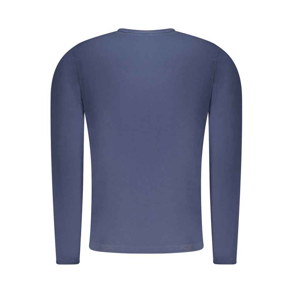 Blue Cotton Men T-Shirt