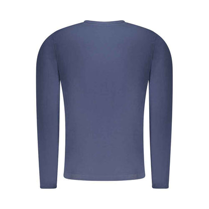 Blue Cotton Men T-Shirt