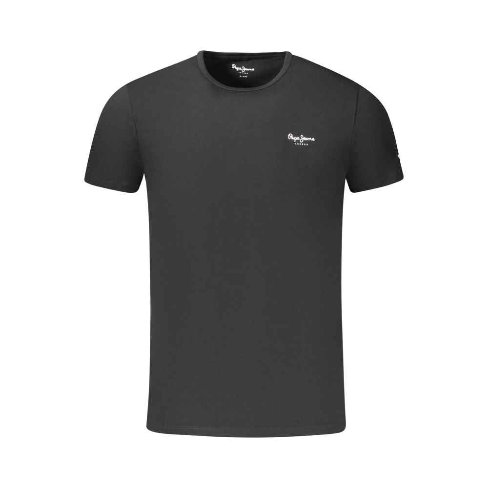 Black Cotton Mens T Shirt