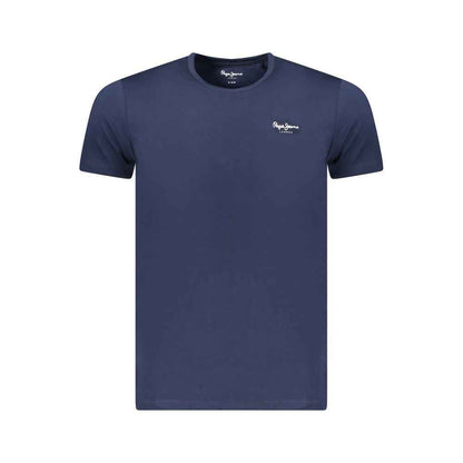 Blu Cotton Men T-Shirt