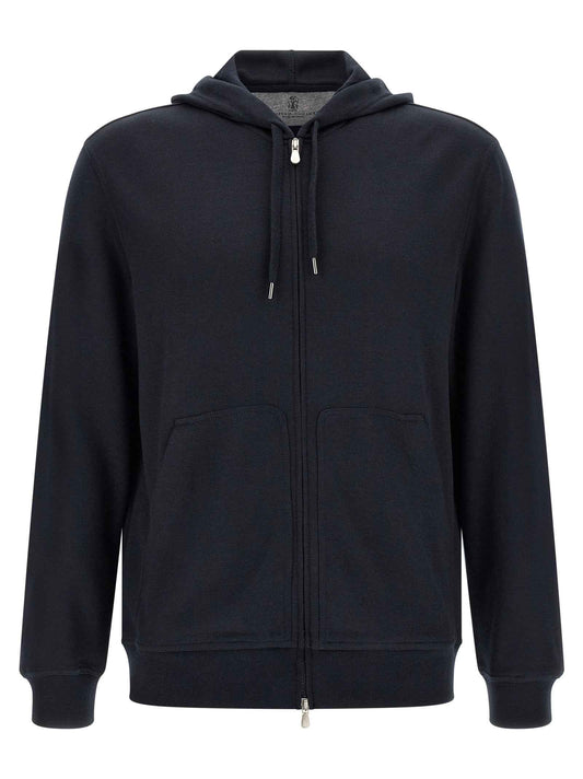 Blue Cashmere Sweatshirt