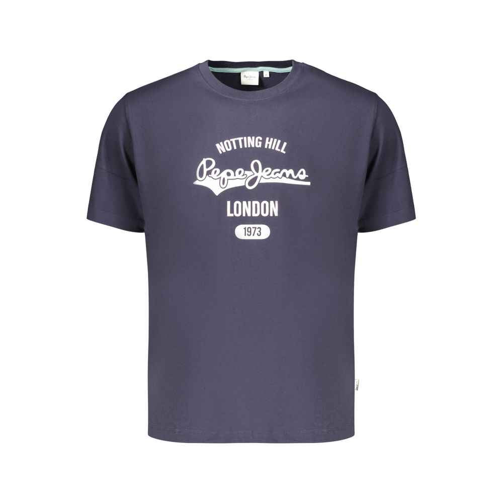 Blue Cotton Men's T-Shirt