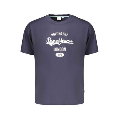 Blue Cotton Men's T-Shirt