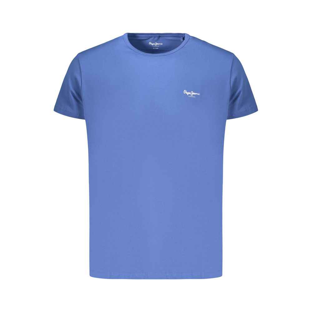 Blue Cotton Men's T-Shirt