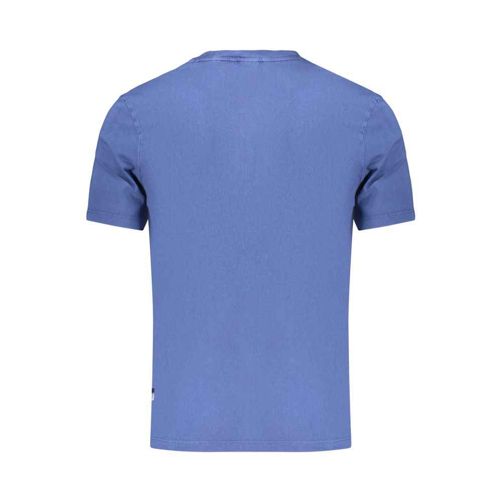 Blue Cotton Male T-Shirt