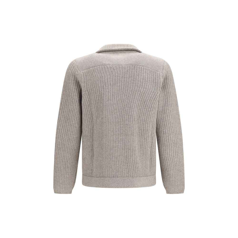Gray Cashmere Cardigan