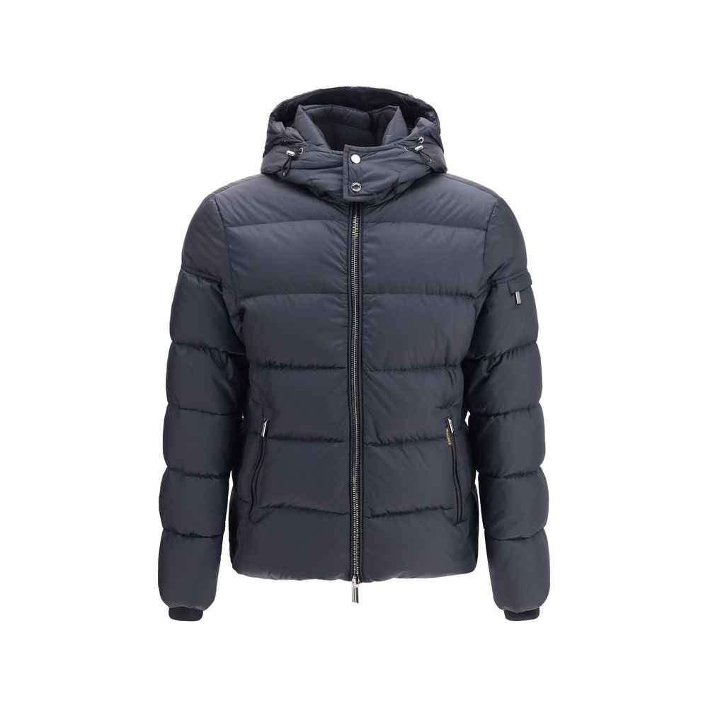 Blue Polyamide Full-Length Jacket