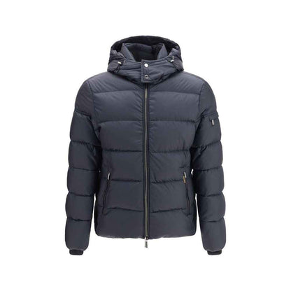 Blue Polyamide Full-Length Jacket
