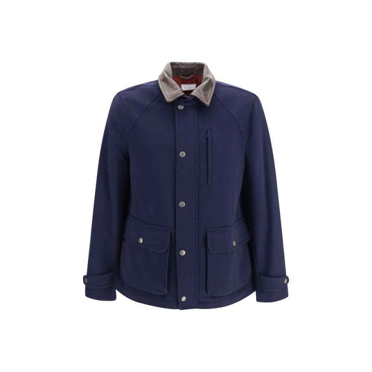 Blue Wool Oves Aries Full-Length Jacket