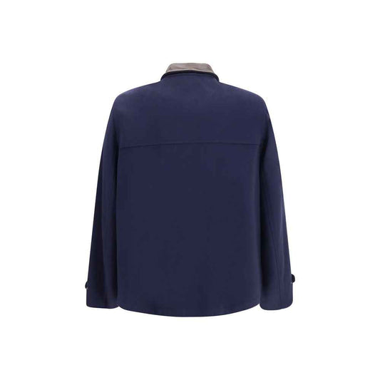Blue Wool Oves Aries Full-Length Jacket