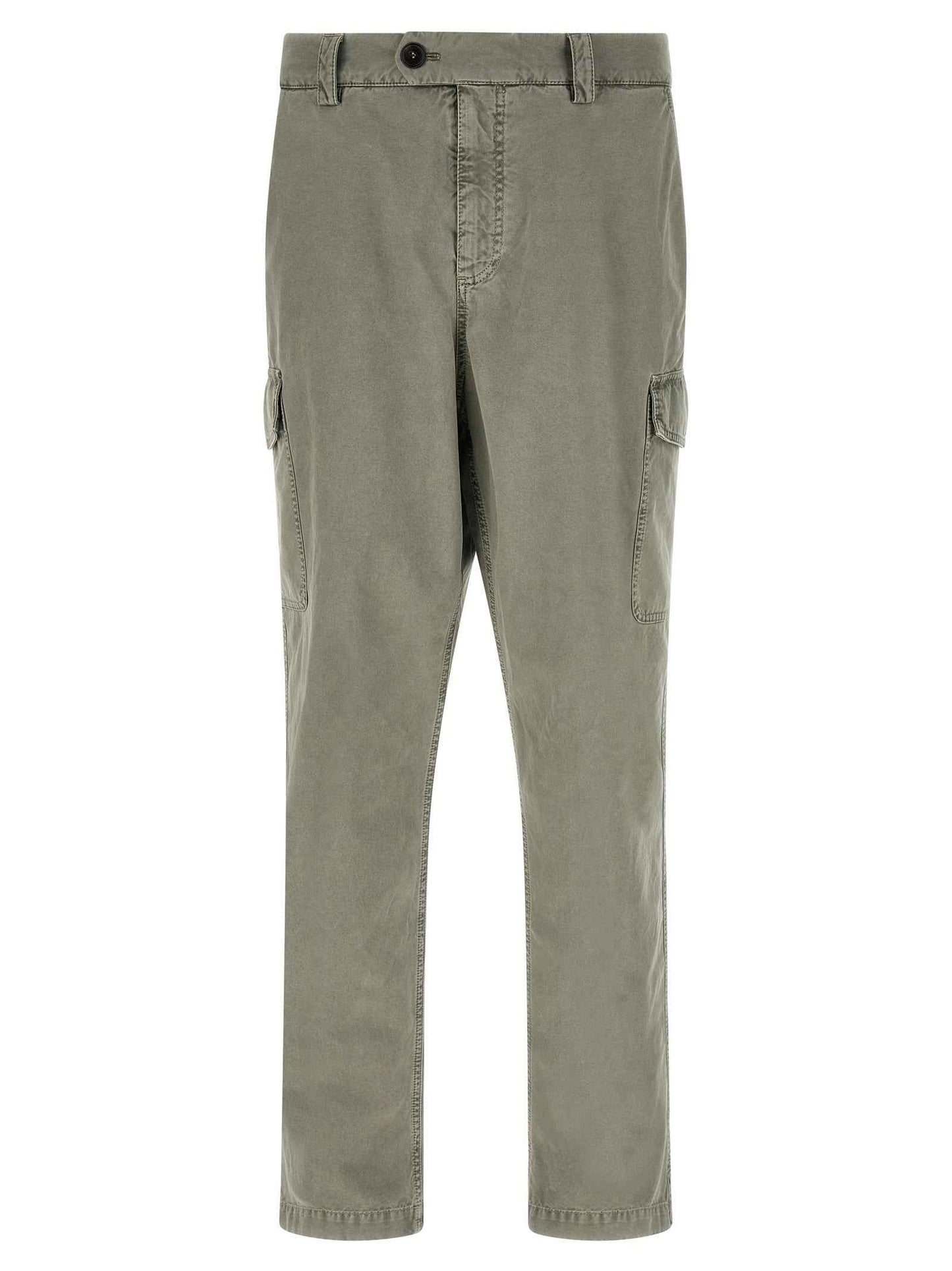 Bicolor Cotton Cargo Pants