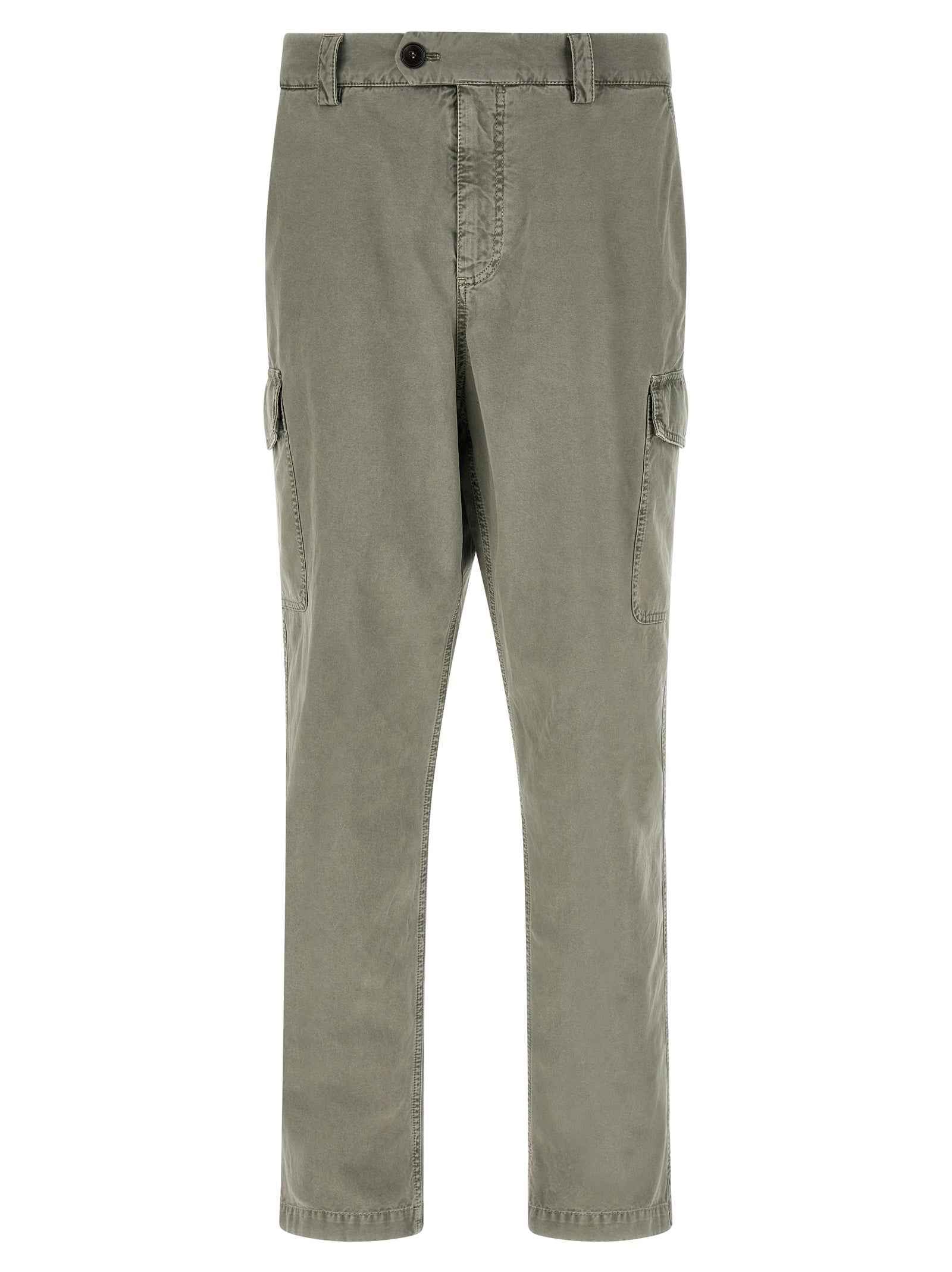 Bicolor Cotton Cargo Pants