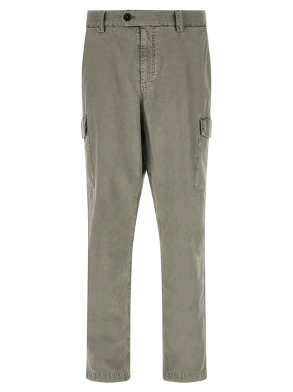 Bicolor Cotton Cargo Pants