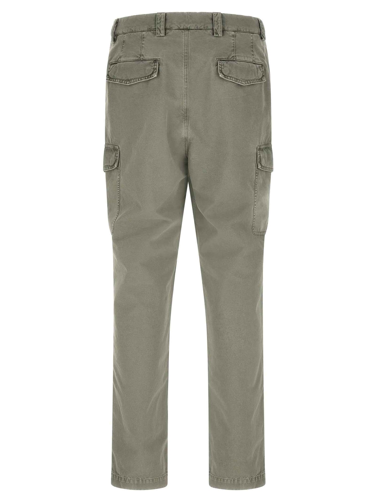 Bicolor Cotton Cargo Pants
