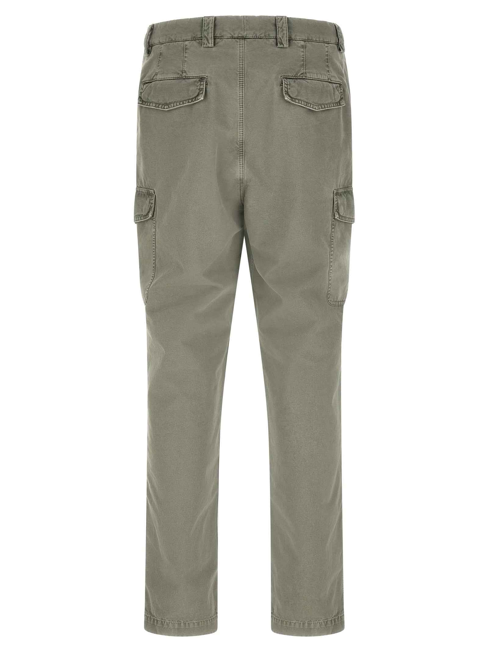 Bicolor Cotton Cargo Pants