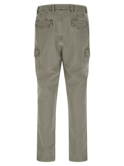 Bicolor Cotton Cargo Pants