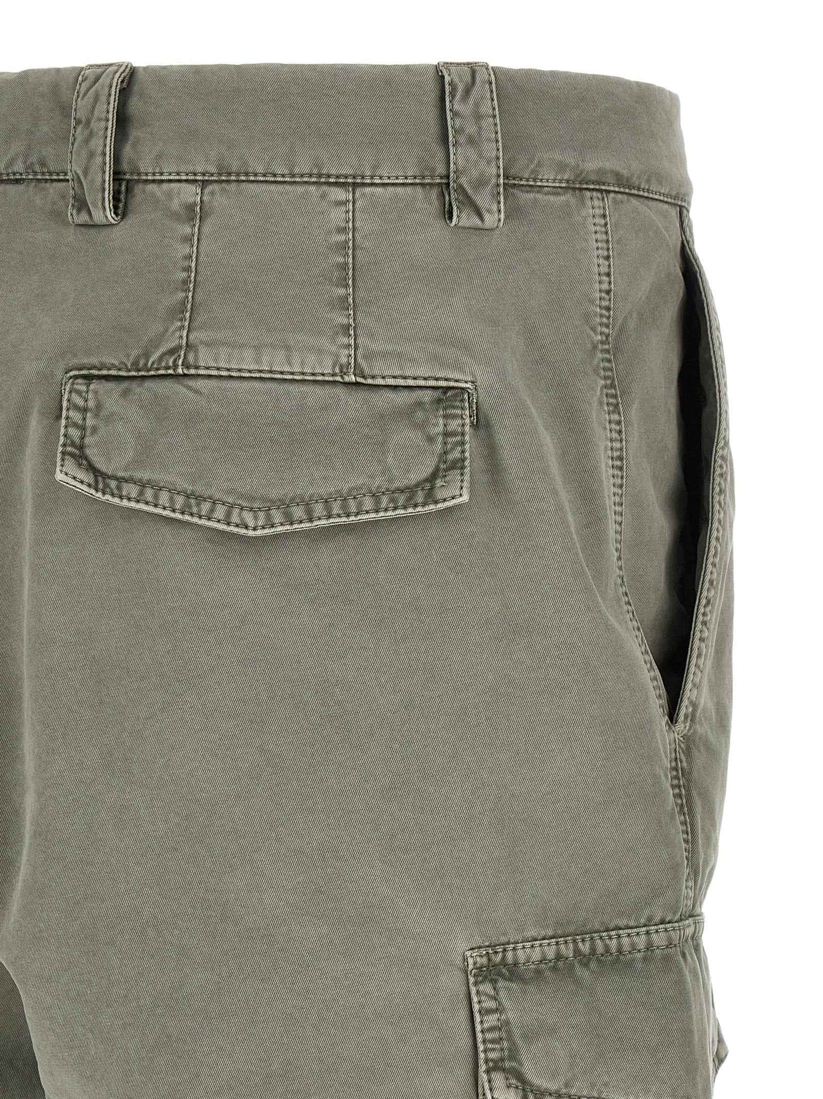 Bicolor Cotton Cargo Pants