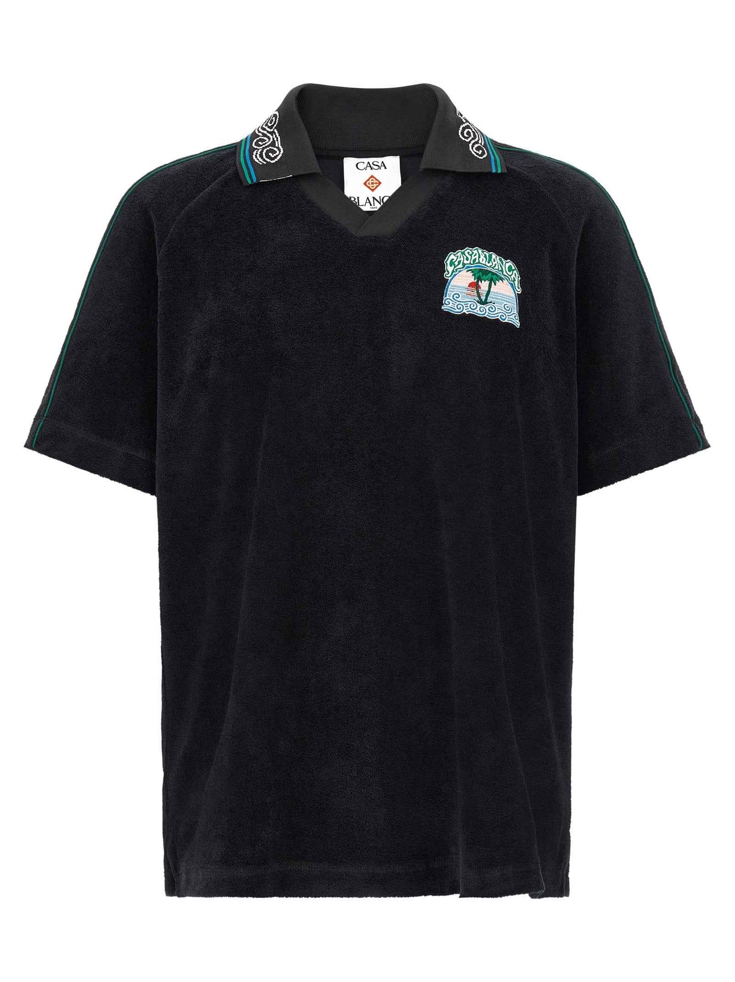Black Cotton Polo Shirt