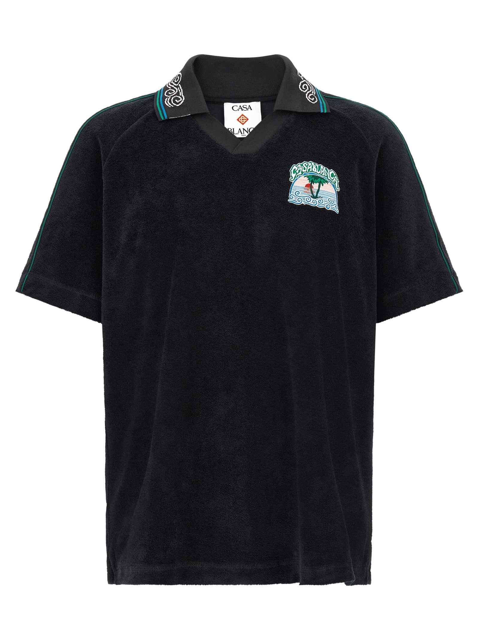 Black Cotton Polo Shirt