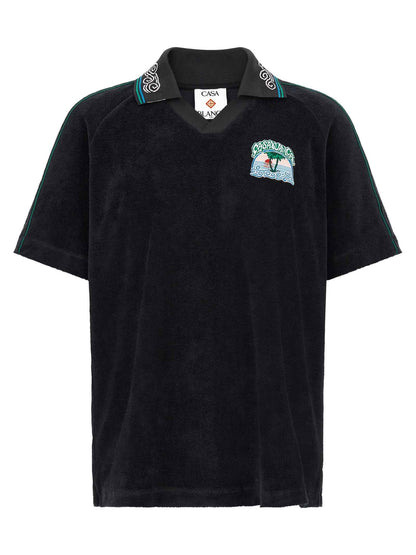 Black Cotton Polo Shirt