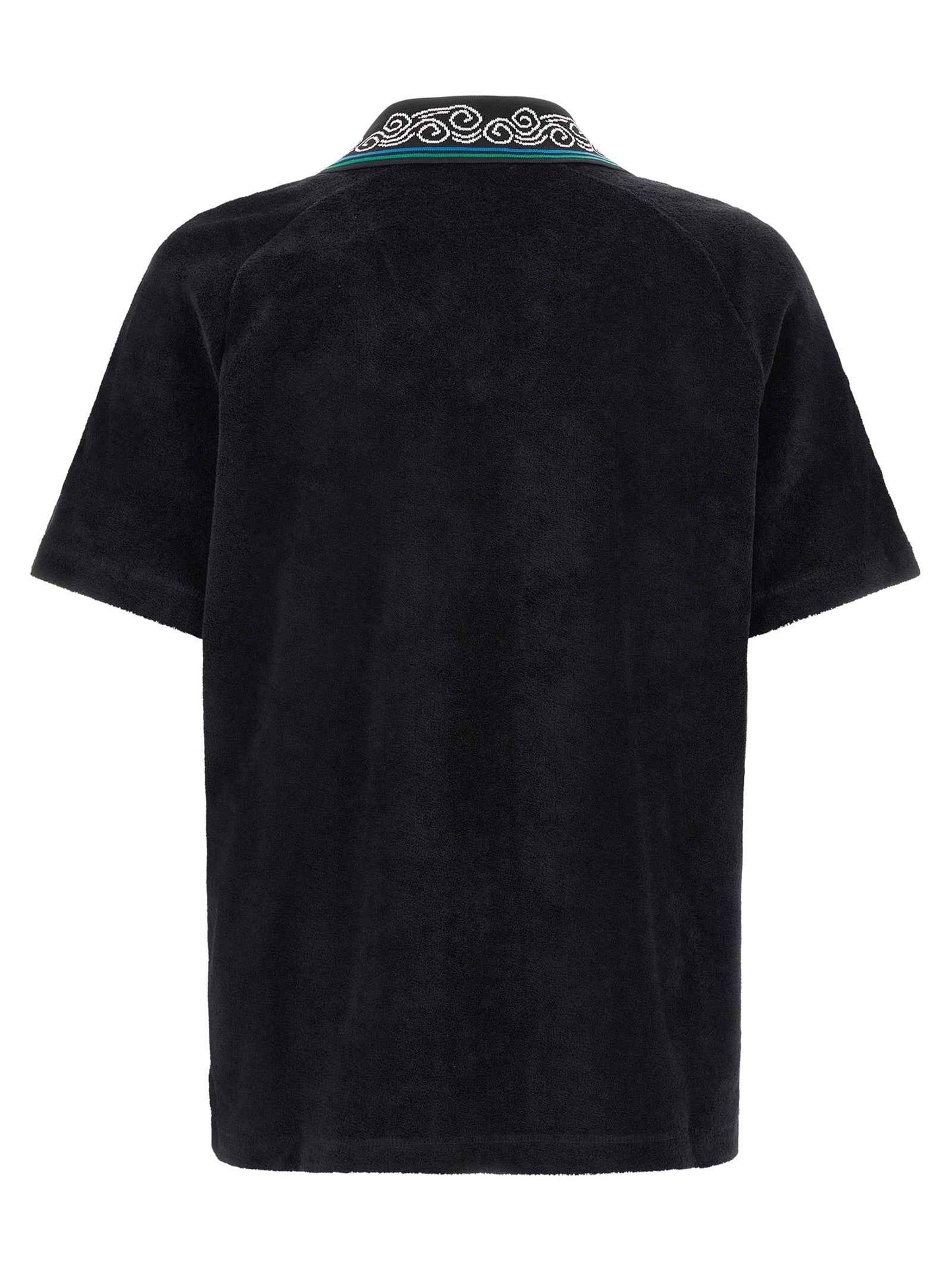 Black Cotton Polo Shirt