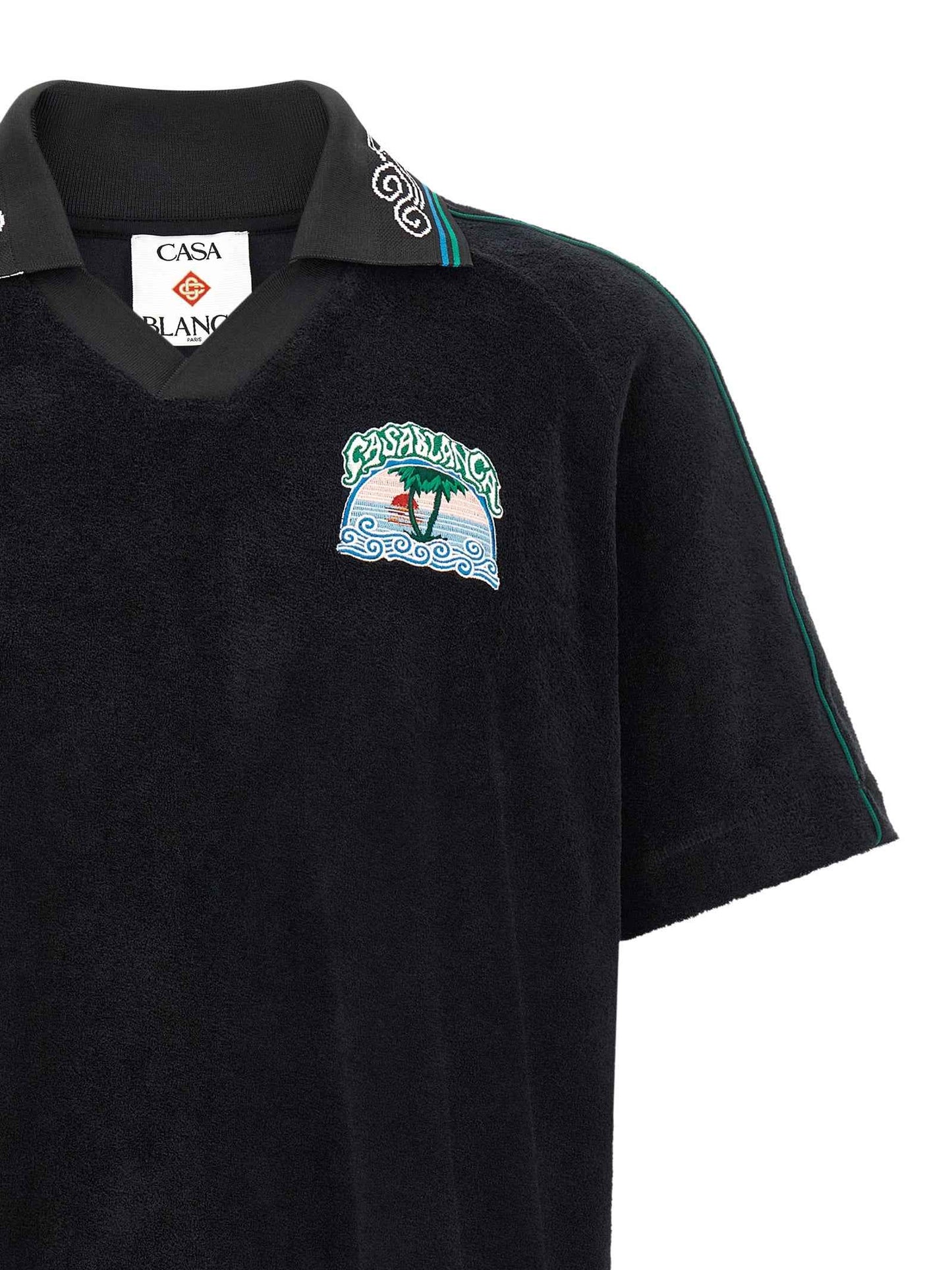 Black Cotton Polo Shirt