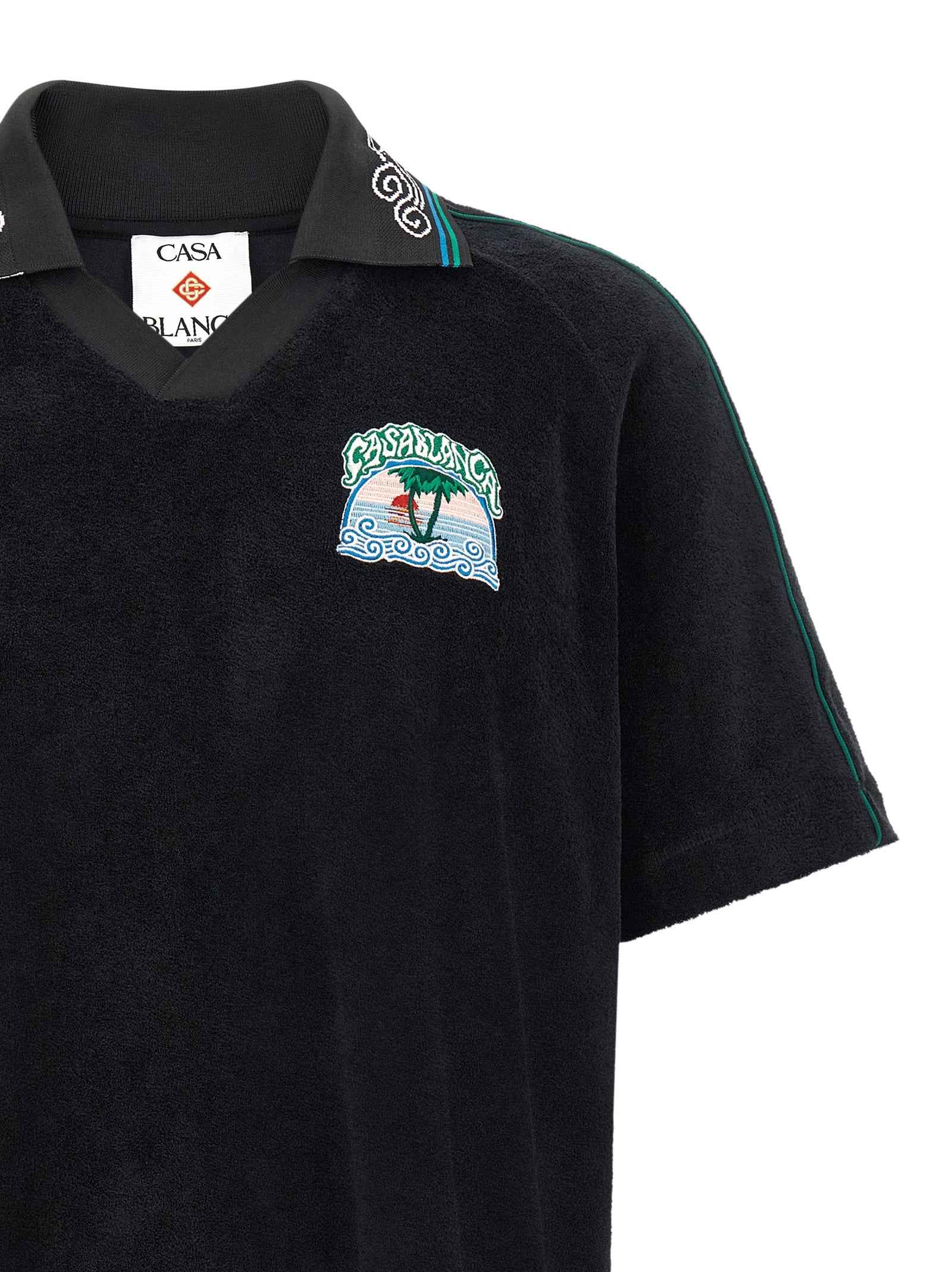 Black Cotton Polo Shirt