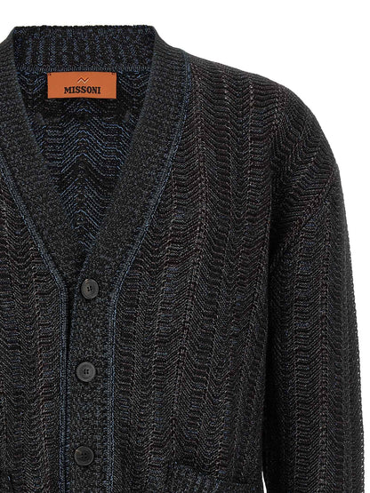Blue Viscose Cardigan