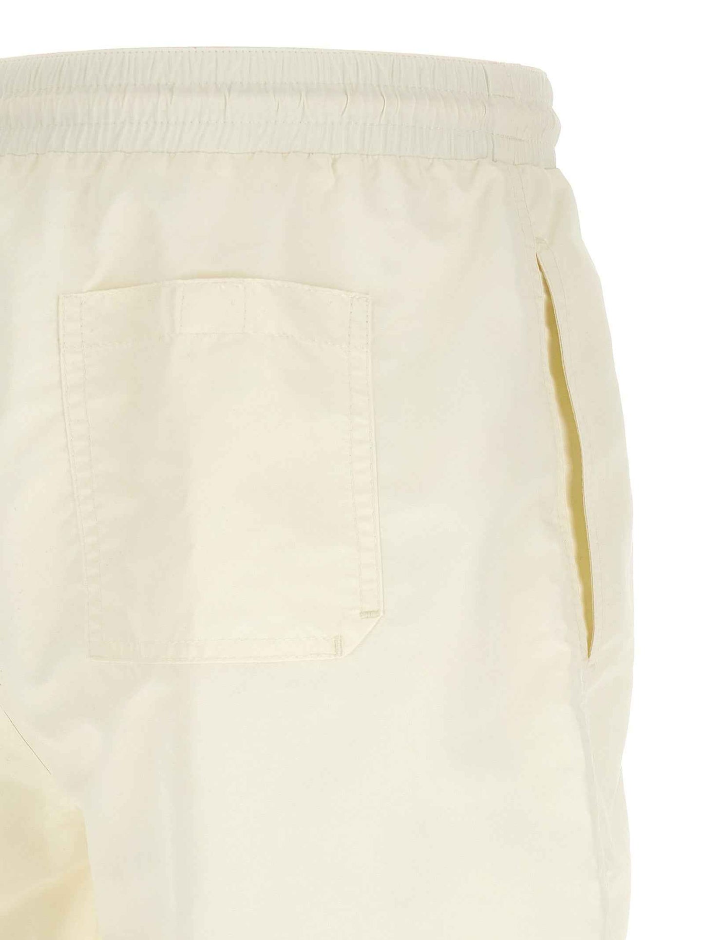 White Polyester Swim Shorts
