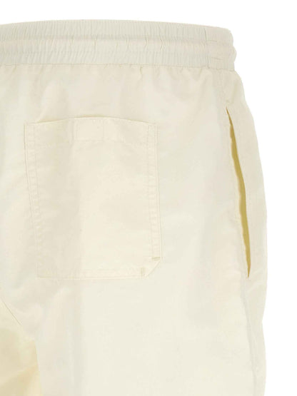 White Polyester Swim Shorts