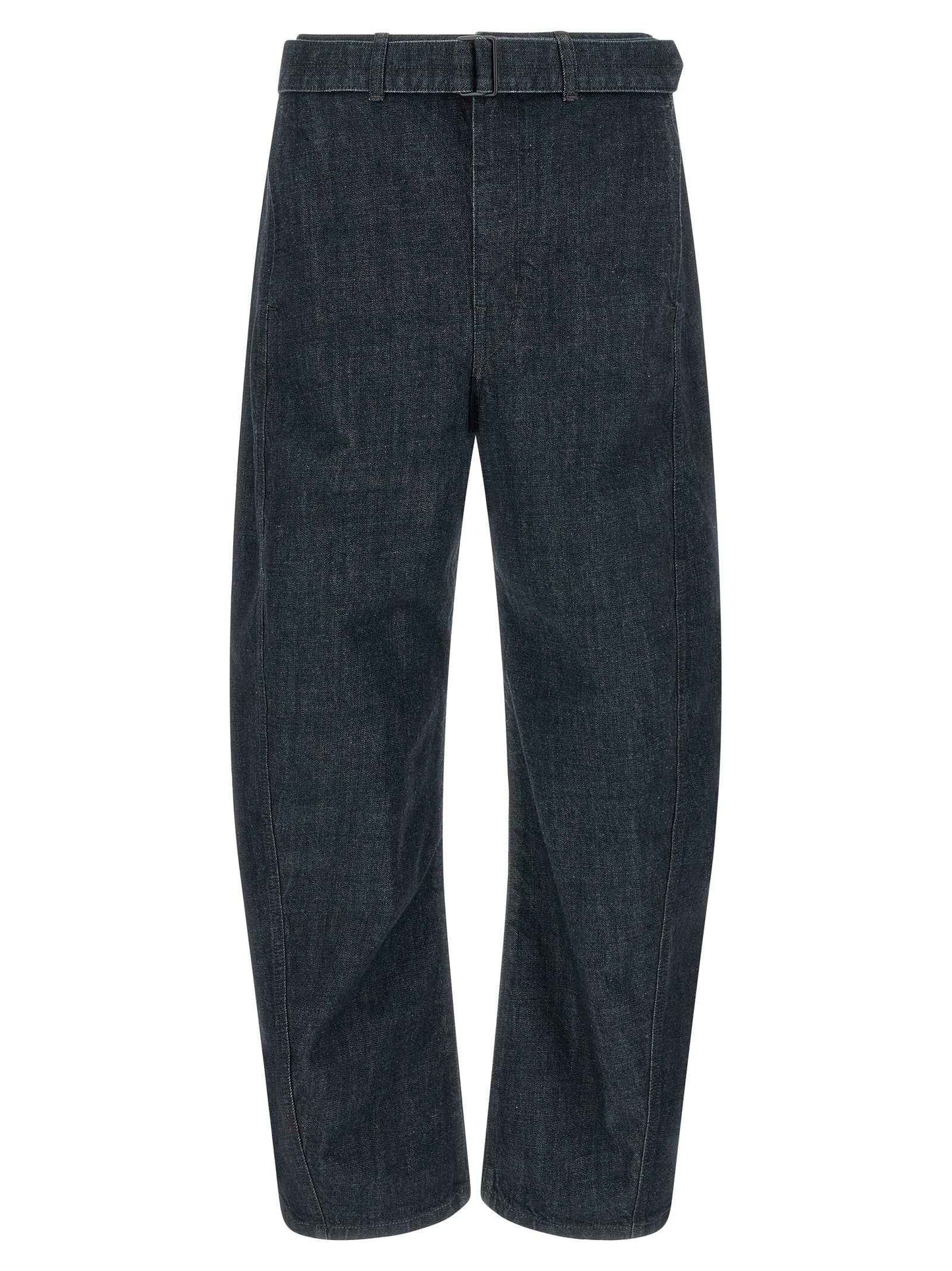 Blue Cotton Tapered Jeans