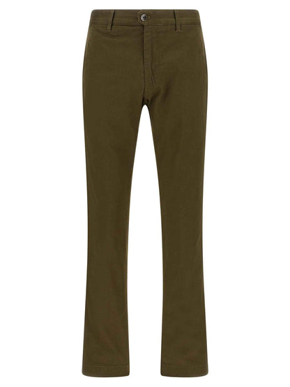 Bicolor Cotton Casual Pants