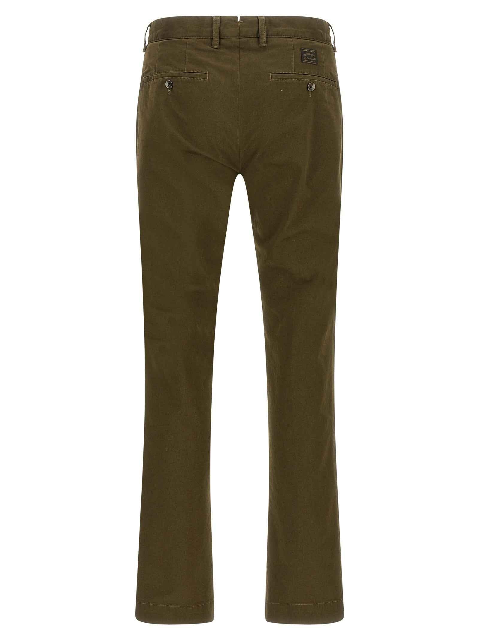 Bicolor Cotton Casual Pants
