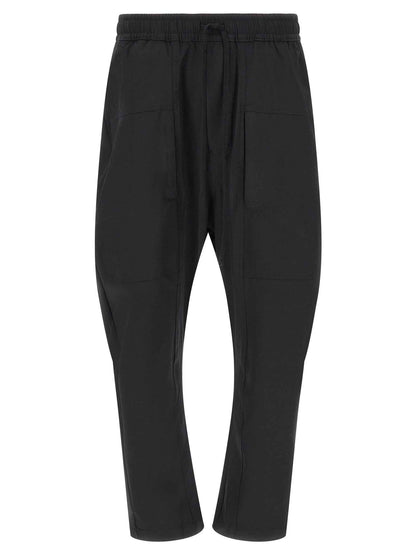 Black Polyamide Athletic Pants