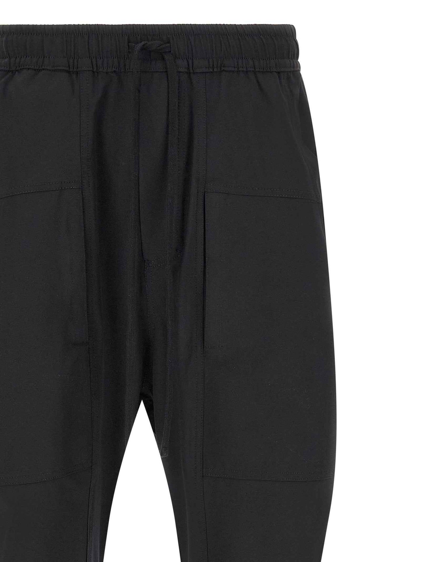 Black Polyamide Athletic Pants
