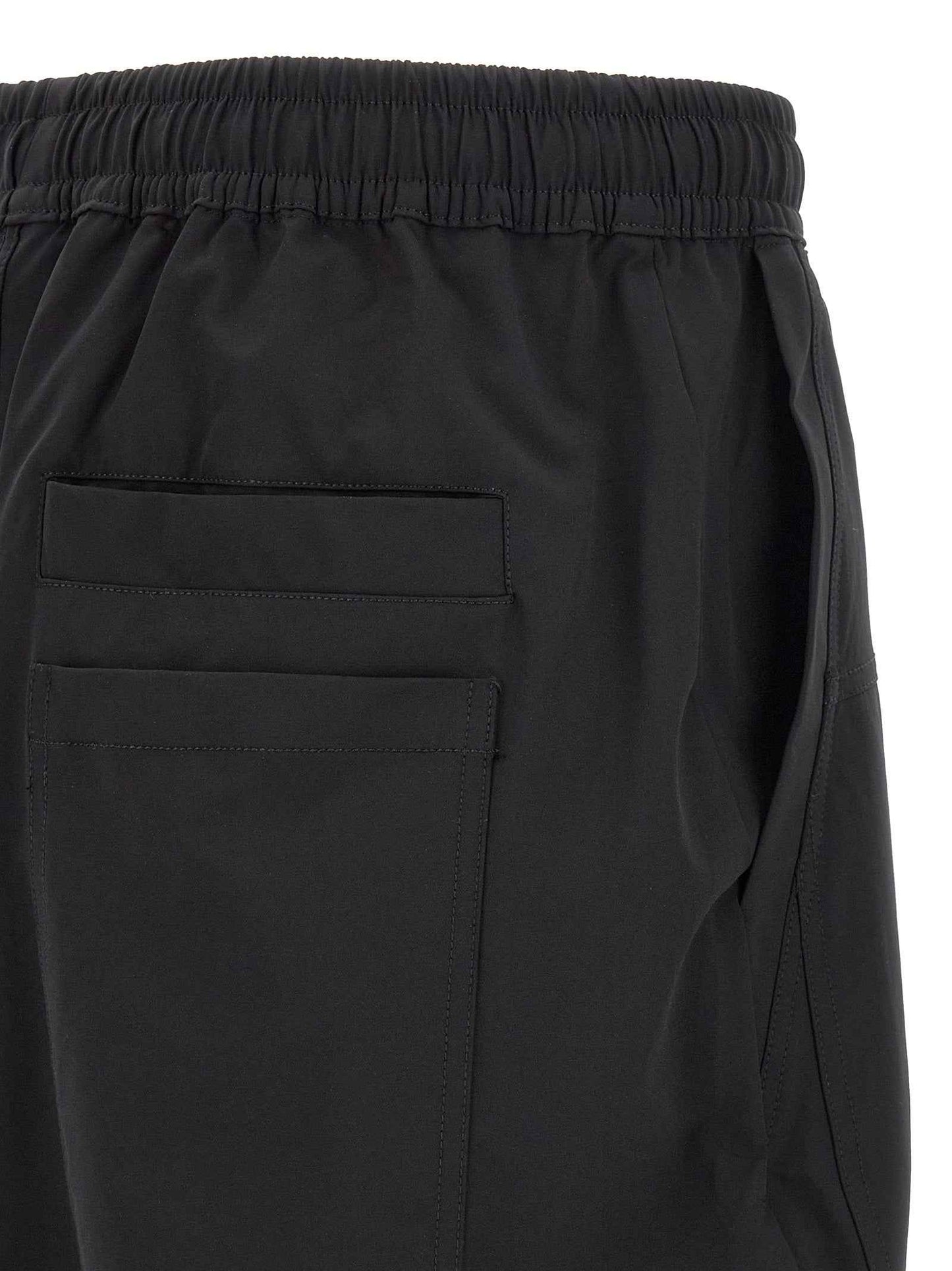 Black Polyamide Athletic Pants