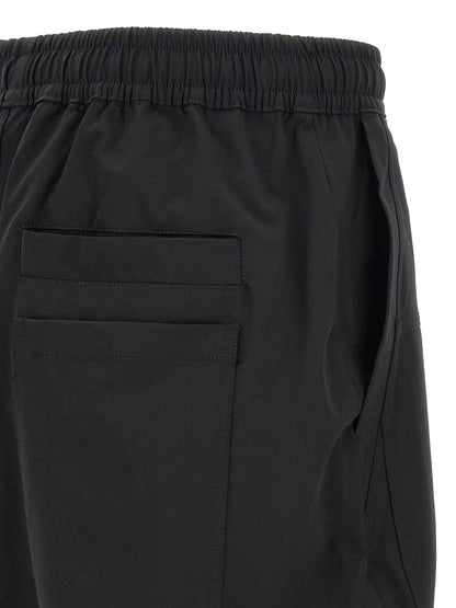 Black Polyamide Athletic Pants